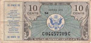 USA MPC Series 472 p.M16 10 Cents 1948 F